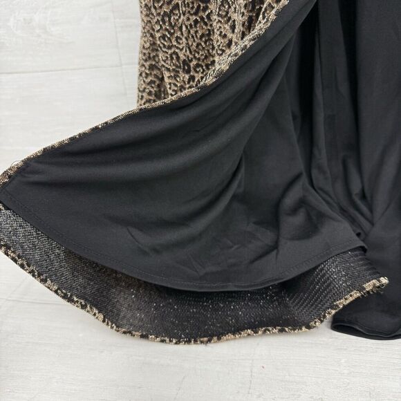 Cinderella Divine Long Gown Formal Wear Size 20 Leopard Print Sparkling V Neck - Picture 7 of 15